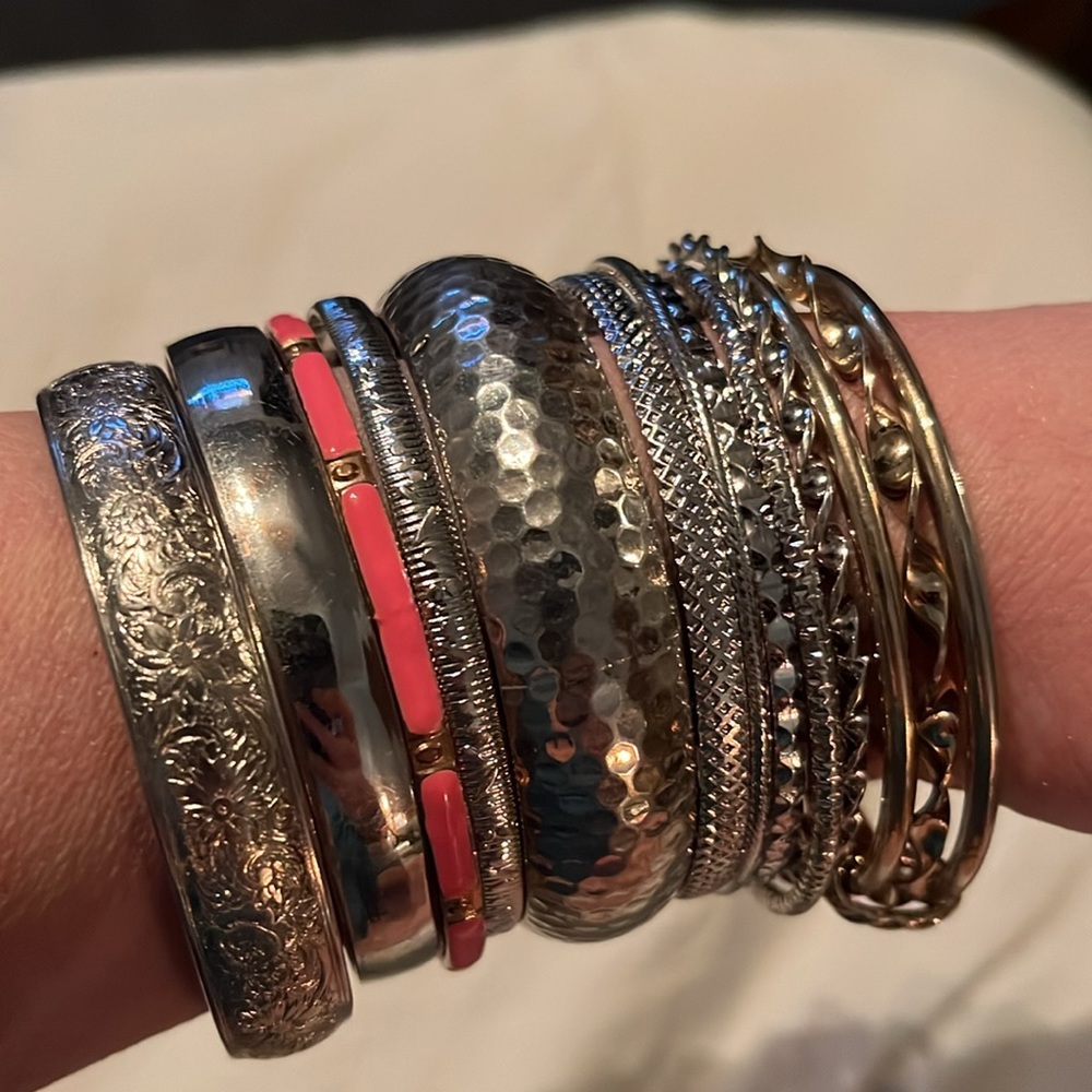 13 vintage bangle bracelets